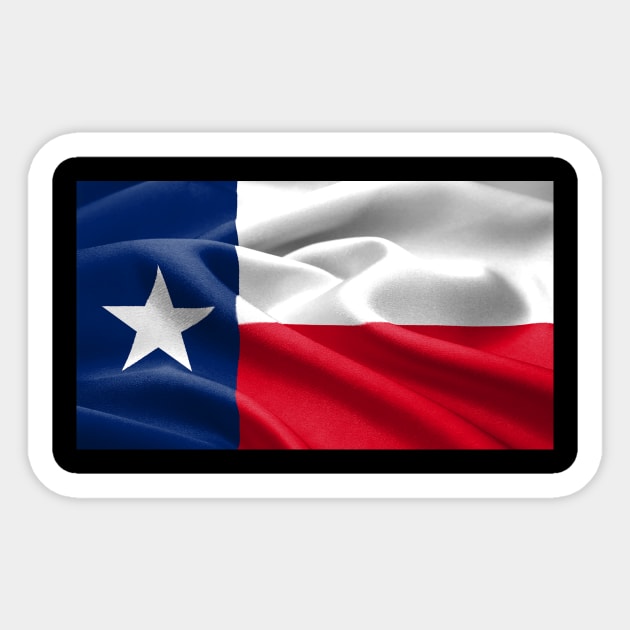 Texas Flag Sticker by SpacemanTees